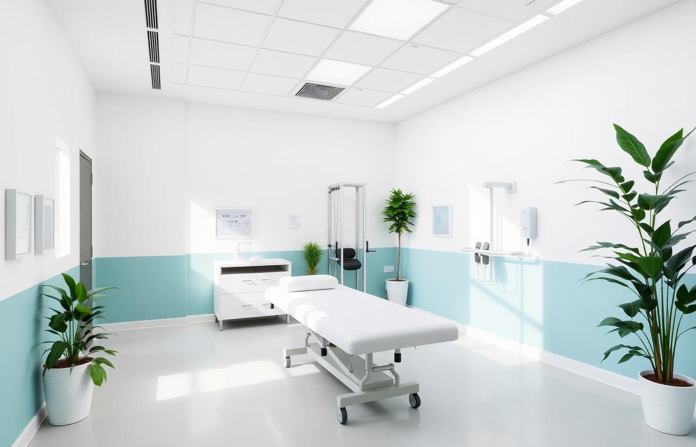 Sesión de rehabilitación postoperatoria en el centro de fisioterapia